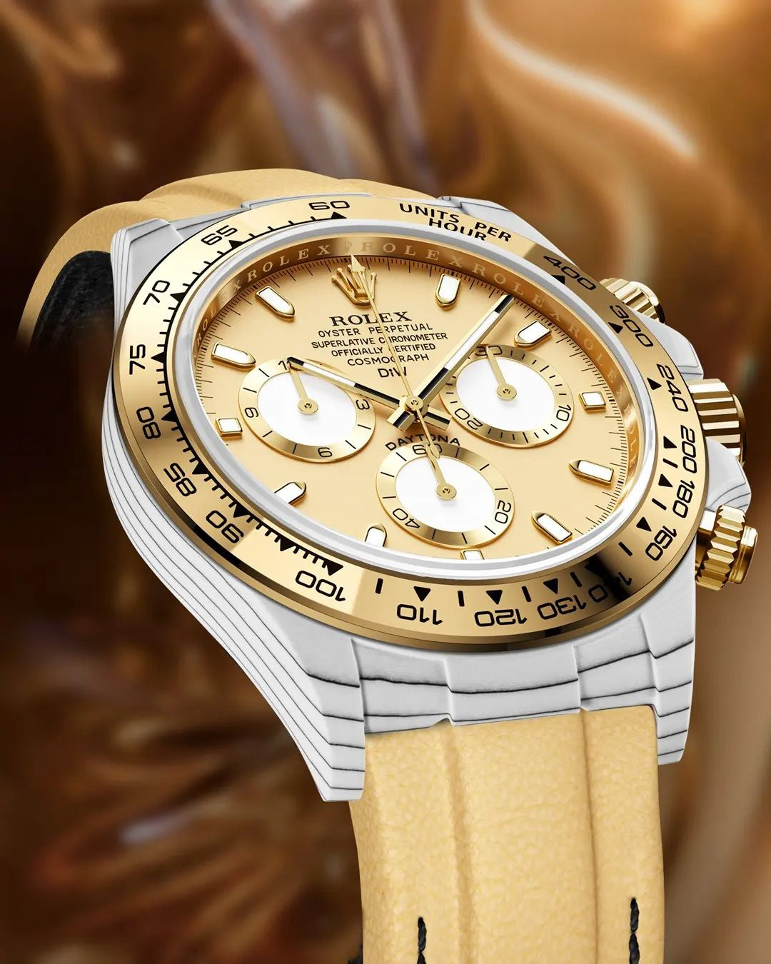 Rolex DiW Daytona GOLDEN ESSENCE 勞力士 地通拿 DiW | WORLDTIMER