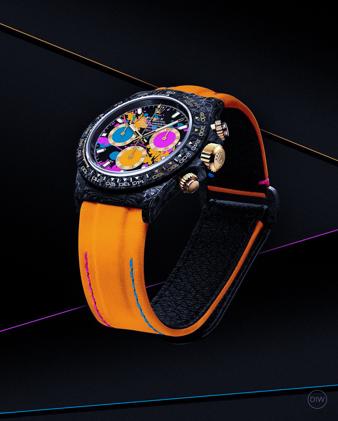 Rolex DiW Carbon Daytona MOTLEY ORANGE | WORLDTIMER