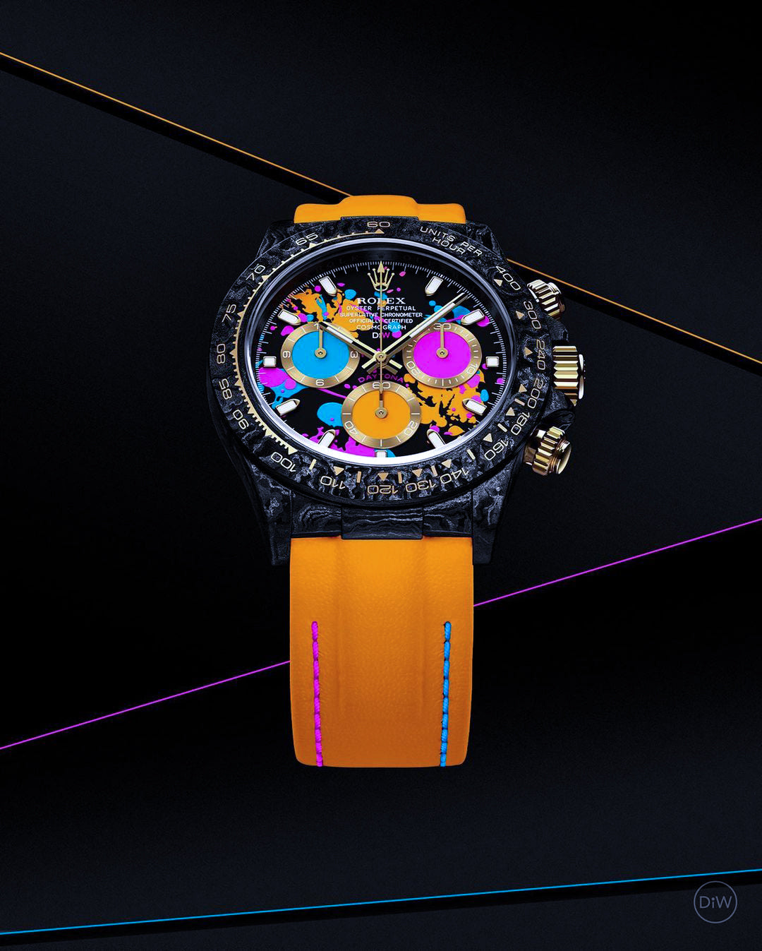 NTPT Carbon Rolex DiW Daytona MOTLEY ORANGE 碳纖 勞力士 地通拿 | WORLDTIMER