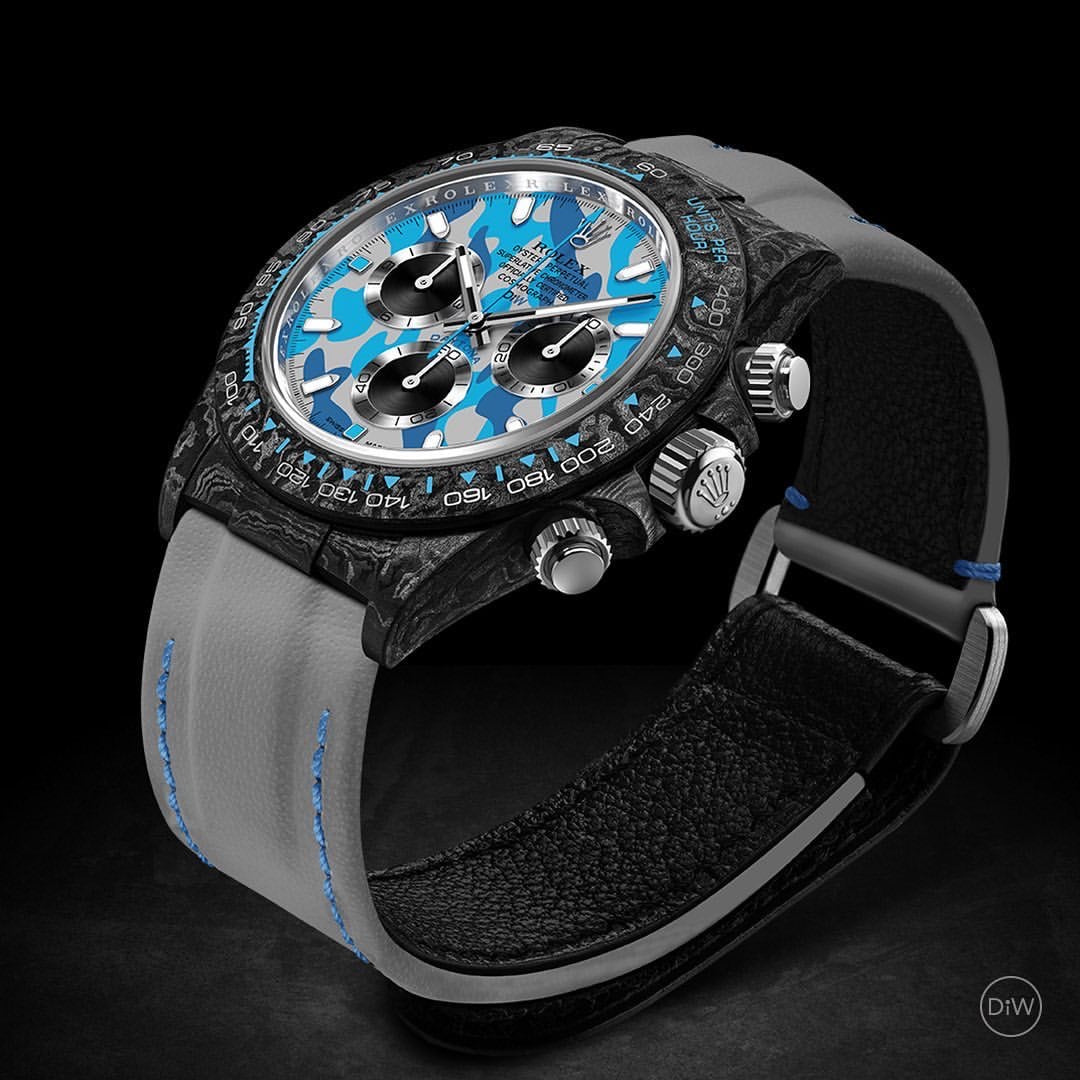 NTPT Carbon Rolex DiW Daytona MILITARY BLUE 勞力士 地通拿 DiW | WORLDTIMER