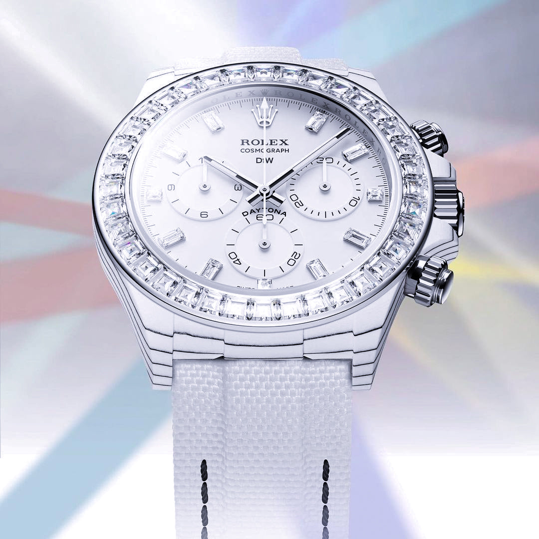 DiW Rolex Daytona Rainbow CRYSTAL In Quartz Fiber | WORLDTIMER