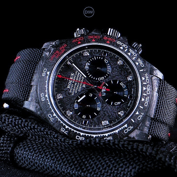 NTPT Carbon Rolex DiW Daytona SPEEDSTER DIAMOND INDEX 勞力士 地通拿 DiW | WORLDTIMER