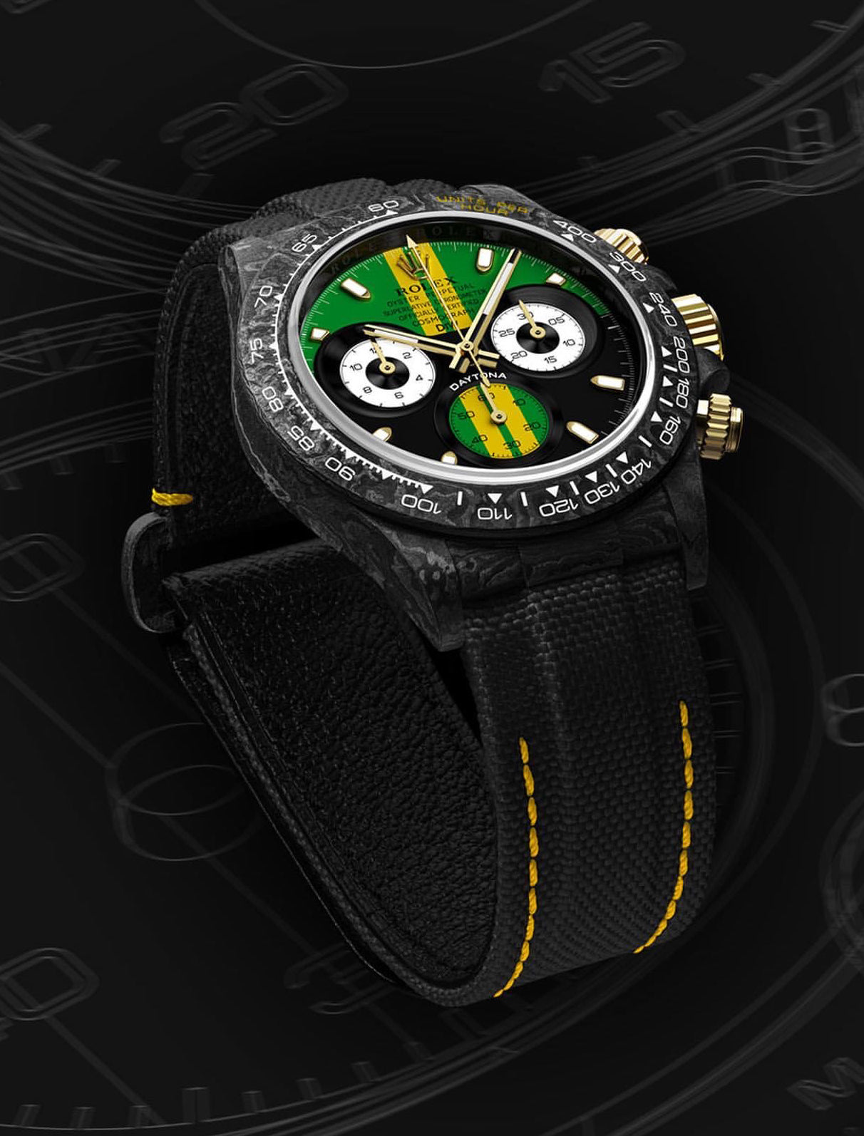 DiW Carbon Rolex Daytona "GT GREEN" 勞力士 地通拿 | WORLDTIMER