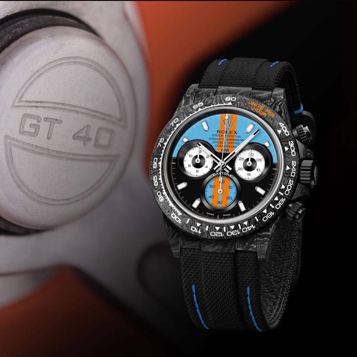 NTPT Carbon Rolex DiW Daytona GT BLUE 勞力士 地通拿 DiW | WORLDTIMER