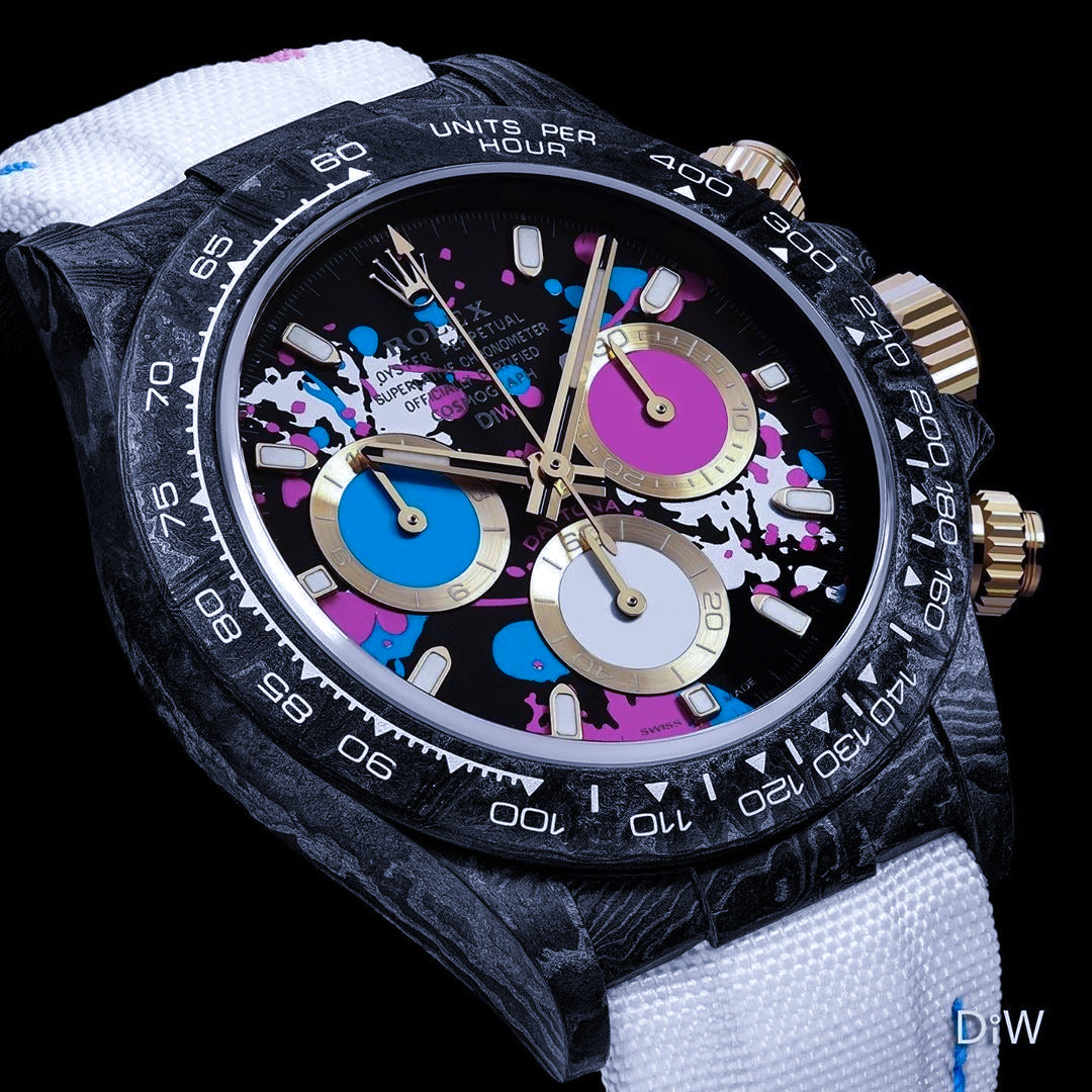 NTPT Carbon Rolex DiW Daytona MOTLEY LADY UNIQUE 勞力士 地通拿 女士錶 | WORLDTIMER