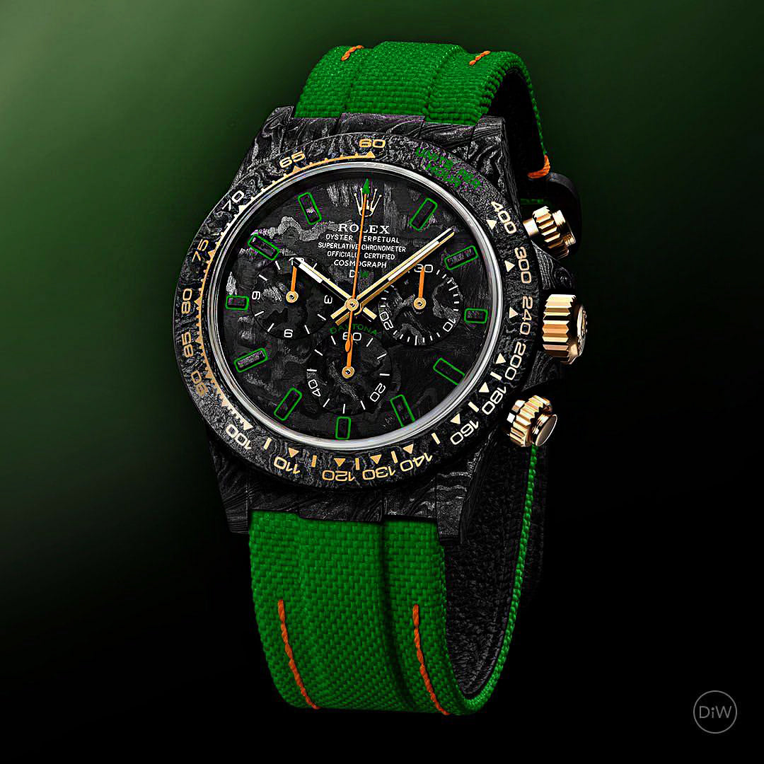 DiW ALL CARBON LIME Rolex Daytona 勞力士地通拿 碳纖維 | WORLDTIMER