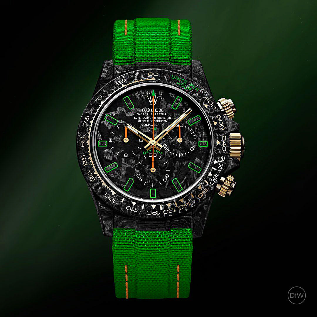 DiW ALL CARBON LIME Rolex Daytona 勞力士地通拿 碳纖維 | WORLDTIMER
