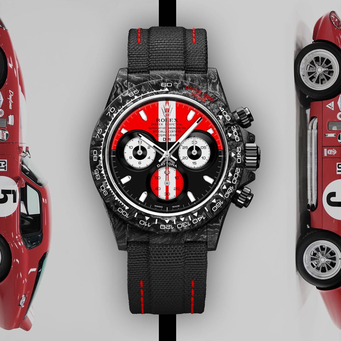 NTPT Carbon Rolex DiW Daytona GT RED 勞力士 地通拿 DiW | WORLDTIMER