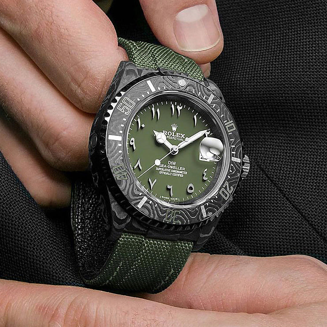 NTPT Carbon DiW Rolex Sea Dweller 43 HUNTER ARABIC | WORLDTIMER