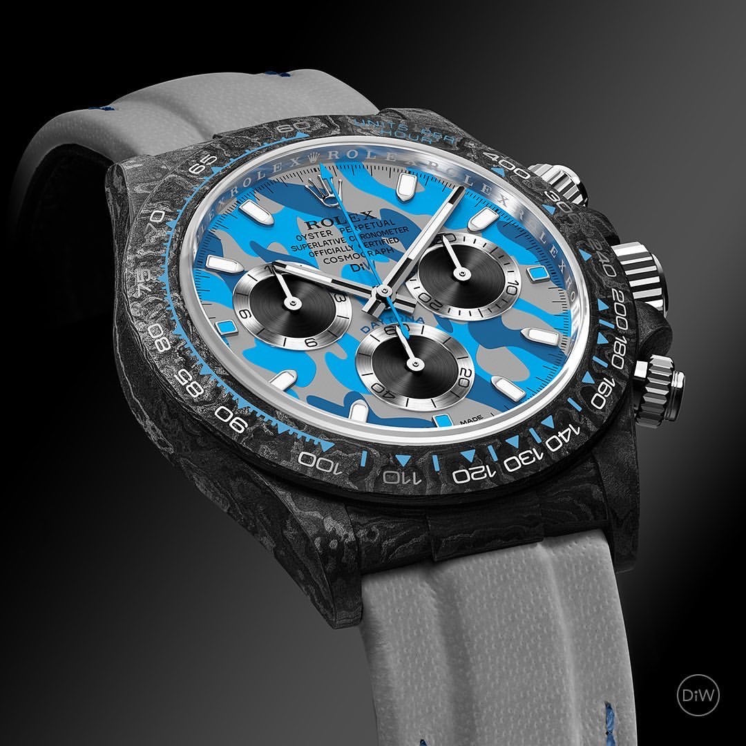 NTPT Carbon Rolex DiW Daytona MILITARY BLUE 勞力士 地通拿 DiW | WORLDTIMER