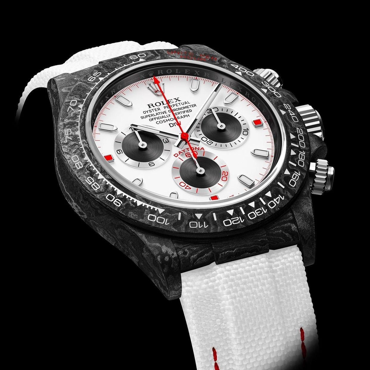 NTPT Carbon Rolex DiW Daytona SPEEDSTER WHITE 全球最輕 NTPT碳纖 勞力士地通拿 DiW | WORLDTIMER