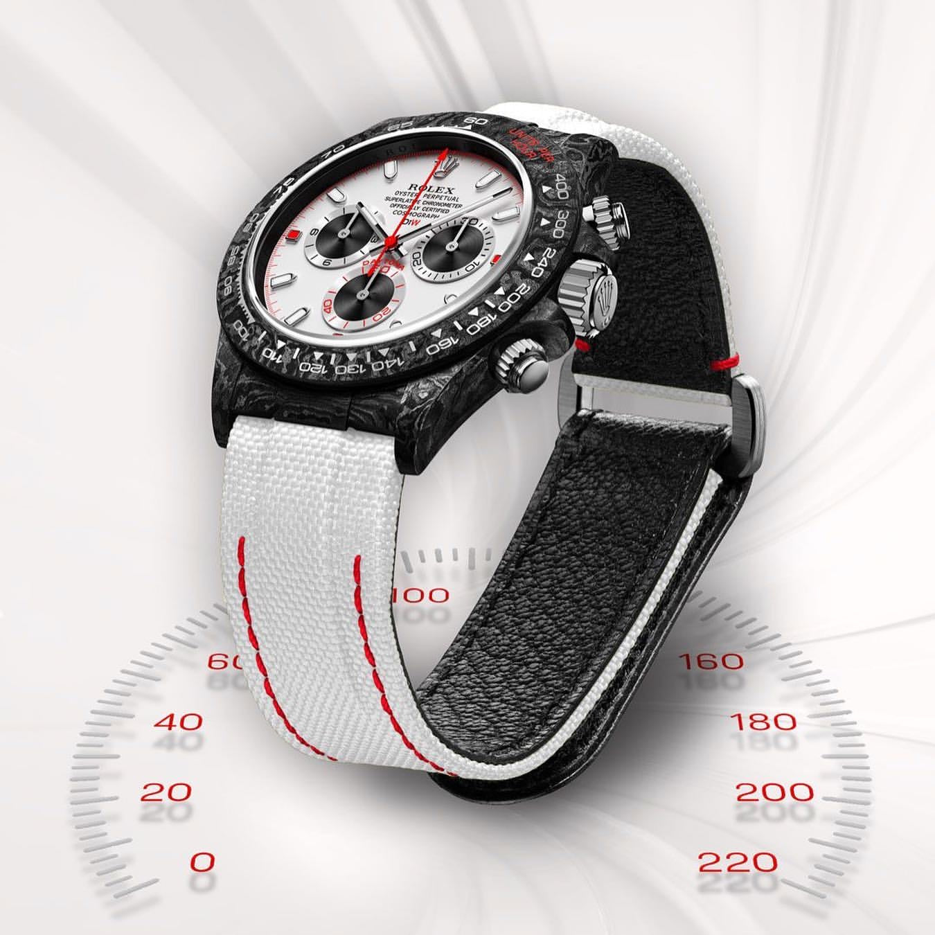 NTPT Carbon Rolex DiW Daytona SPEEDSTER WHITE 全球最輕 NTPT碳纖 勞力士地通拿 DiW | WORLDTIMER