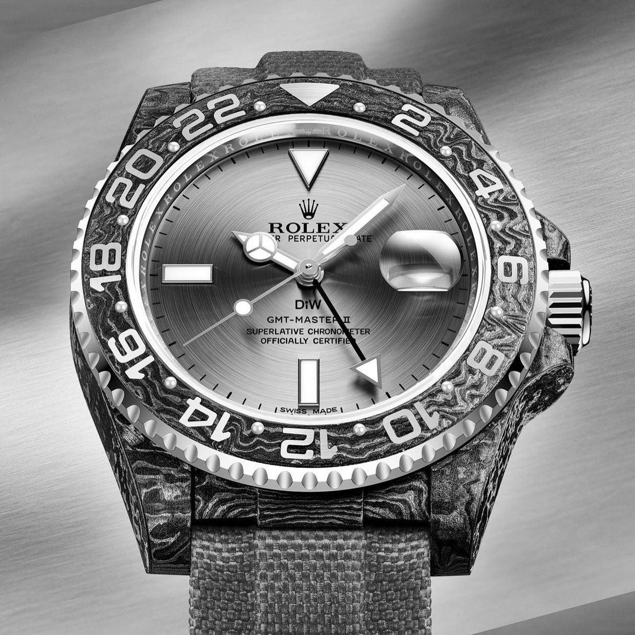 NTPT Carbon Rolex GMT Master SILVER C 勞力士 格林尼治型 DiW | WORLDTIMER