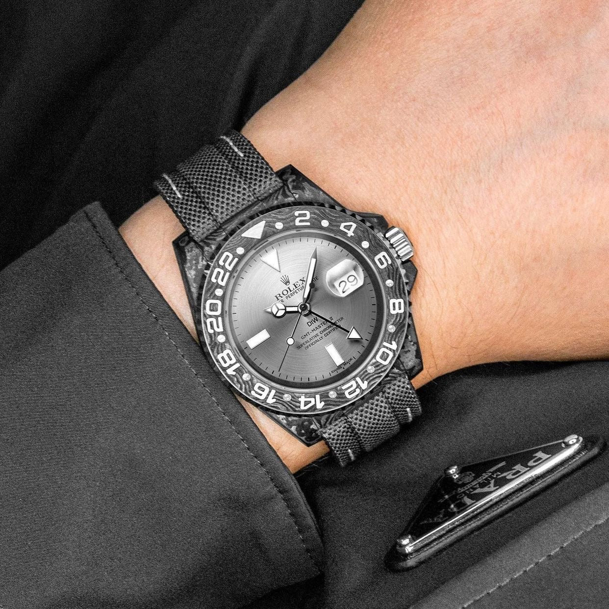 NTPT Carbon Rolex GMT Master SILVER C 勞力士 格林尼治型 DiW | WORLDTIMER