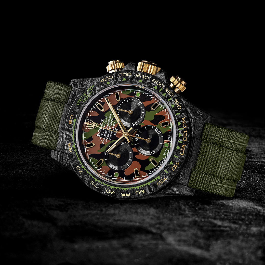 DiW Carbon Rolex Daytona "MILITARY GREEN UNIQUE 1" | WORLDTIMER
