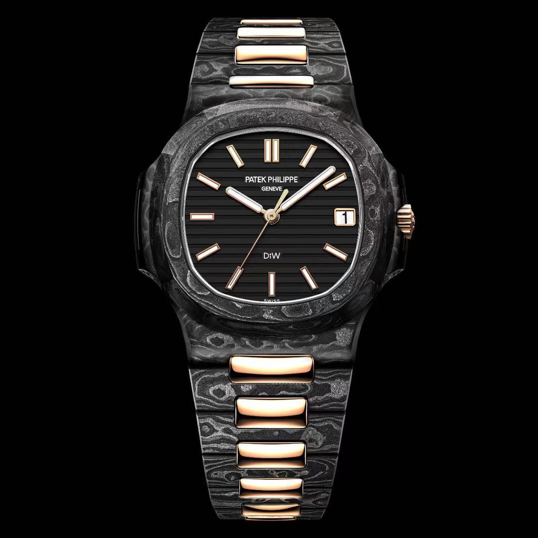 Patek Philippe DiW 百達翡麗 Carbon Nautilus 5711/1A BLACK GRAIL ROSE GOLD Watch | WORLDTIMER