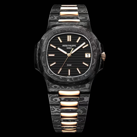 Patek Philippe DiW 百達翡麗 Carbon Nautilus 5711/1A BLACK GRAIL ROSE GOLD Watch | WORLDTIMER