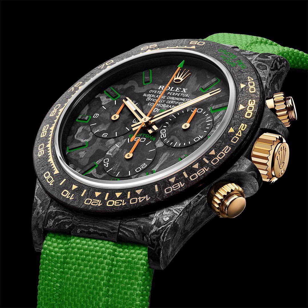 DiW ALL CARBON LIME Rolex Daytona 勞力士地通拿 碳纖維 | WORLDTIMER