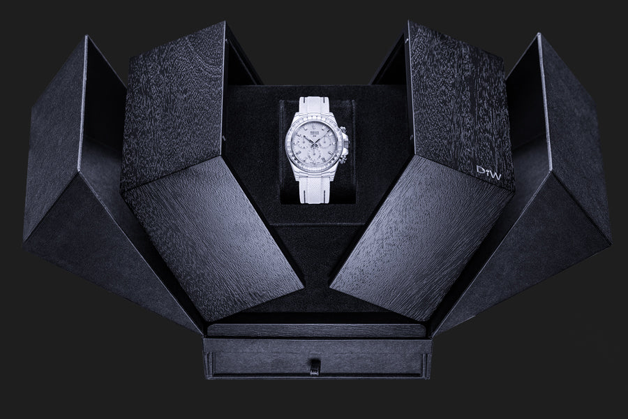 Rolex DiW Rainbow Daytona CRYSTAL In Quartz Fiber | WORLDTIMER