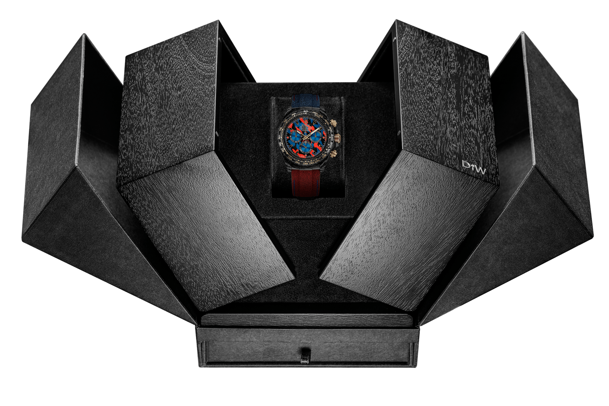 NTPT Carbon Rolex DiW Daytona MILITARY RED 勞力士 地通拿 DiW | WORLDTIMER