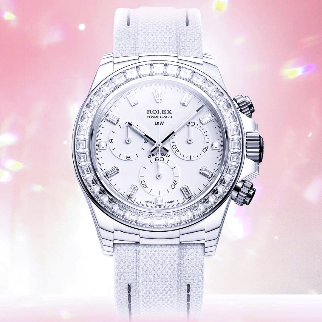 DiW Rolex Rainbow Daytona CRYSTAL In Quartz Fiber | WORLDTIMER