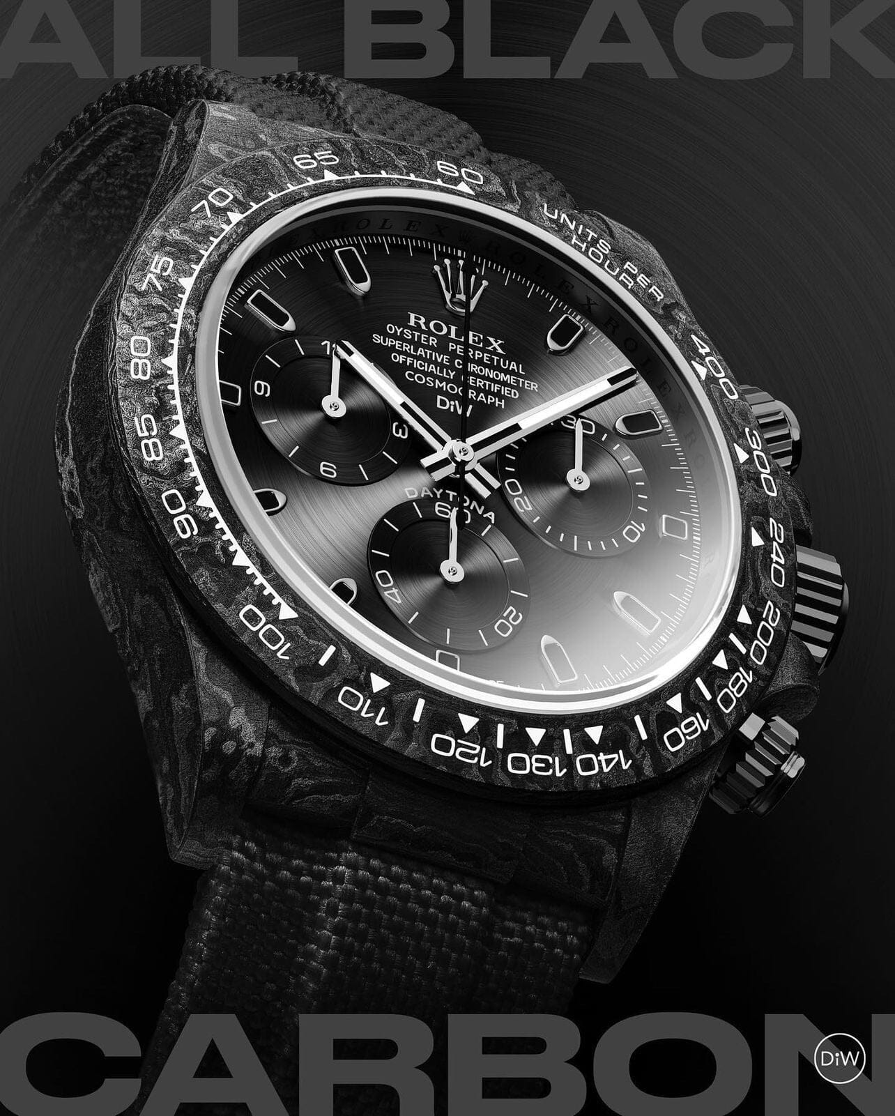 勞力士 Rolex DiW Carbon Daytona ALL BLACK | WORLDTIMER