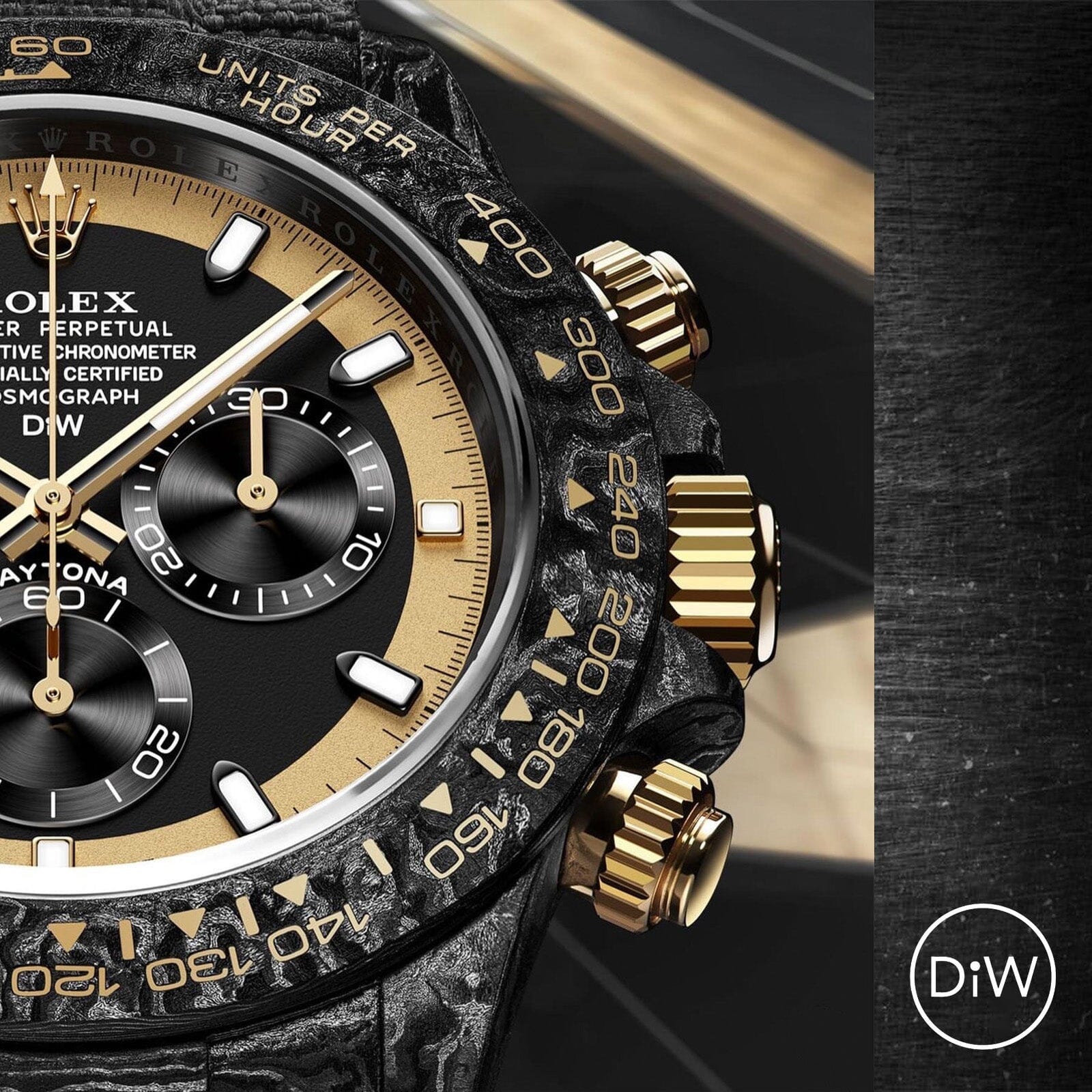 NTPT Carbon Rolex DiW Daytona CREAM INVERT GOLD 勞力士地通拿 DiW | WORLDTIMER