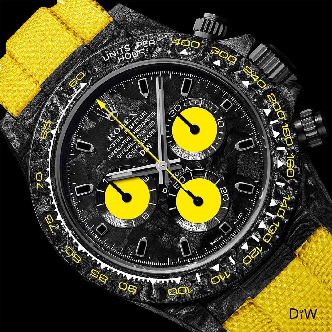 NTPT Carbon Rolex DiW Daytona LEMON EDITION 勞力士 地通拿 DiW | WORLDTIMER