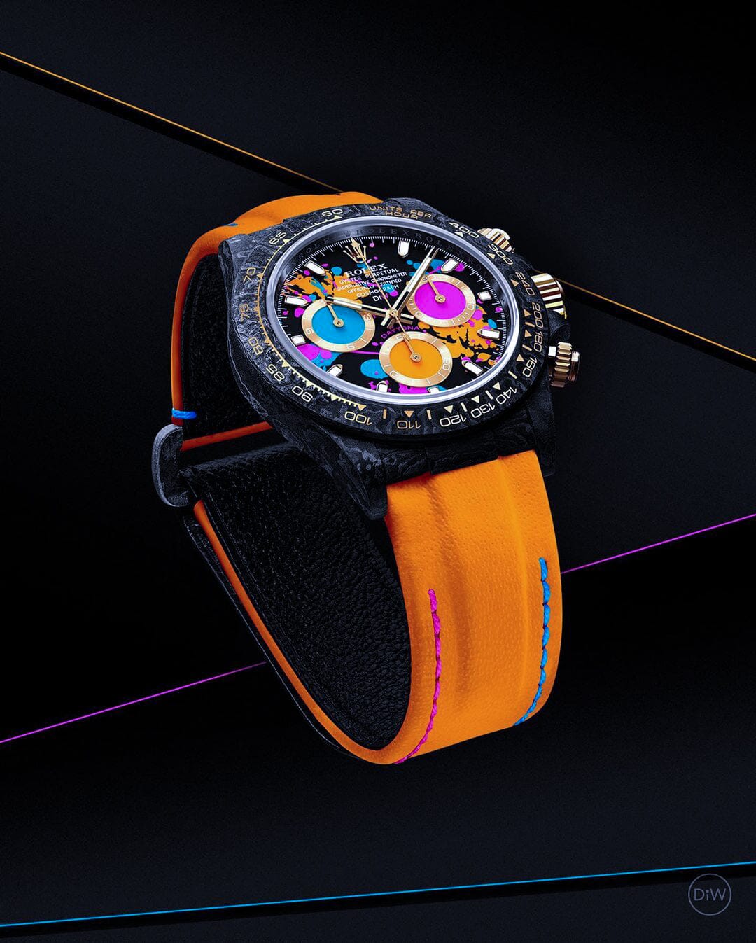 NTPT Carbon Rolex DiW Daytona MOTLEY ORANGE 碳纖 勞力士 地通拿 | WORLDTIMER