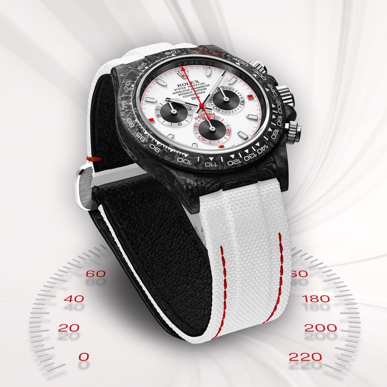 DiW Carbon Rolex Daytona SPEEDSTER WHITE 全球最輕 NTPT碳纖 DiW 勞力士地通拿 | WORLDTIMER