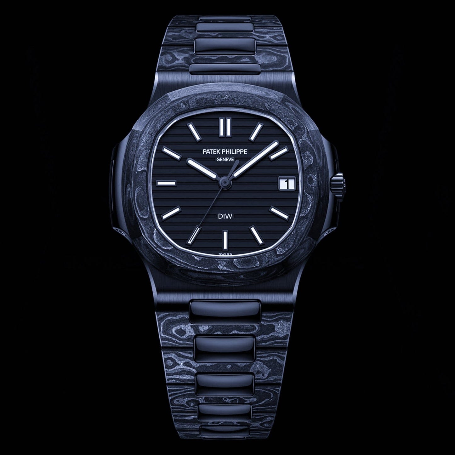 NTPT Carbon Patek Philippe DiW Nautilus 5711 BLACK GRAIL 百達翡麗 金鷹5711 | WORLDTIMER