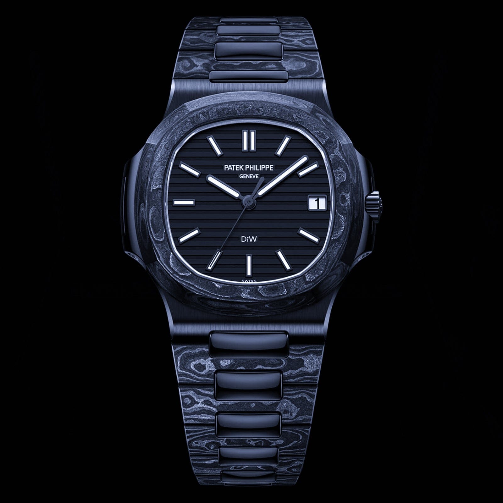 NTPT Carbon Patek Philippe DiW Nautilus 5711 BLACK GRAIL 百達翡麗 金鷹5711 | WORLDTIMER