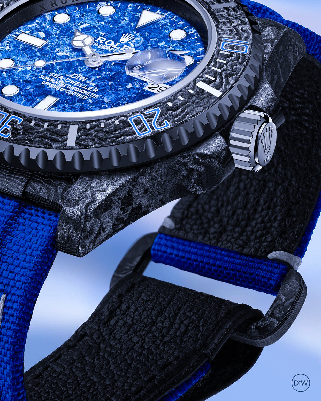 NTPT Carbon DiW Rolex Sea Dweller OCEAN BLUE 勞力士 海使型 DiW | WORLDTIMER