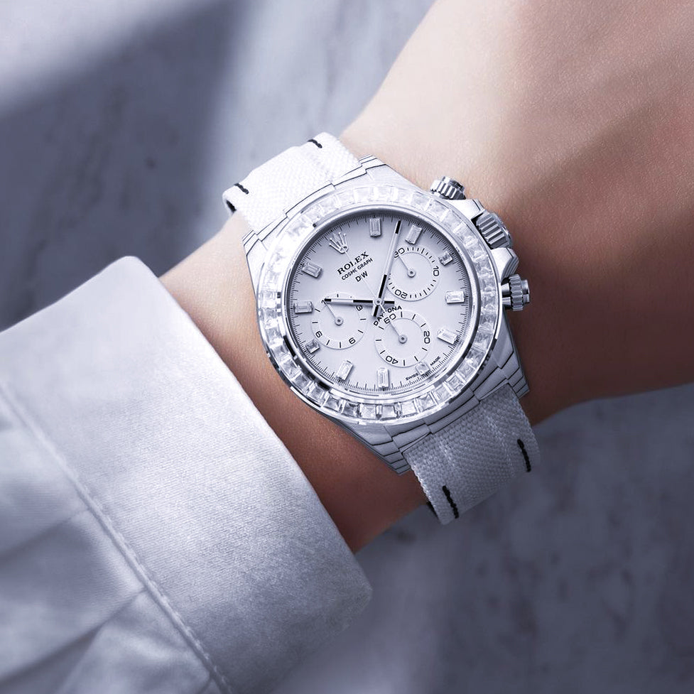 Rolex DiW Rainbow Daytona CRYSTAL In Quartz Fiber | WORLDTIMER