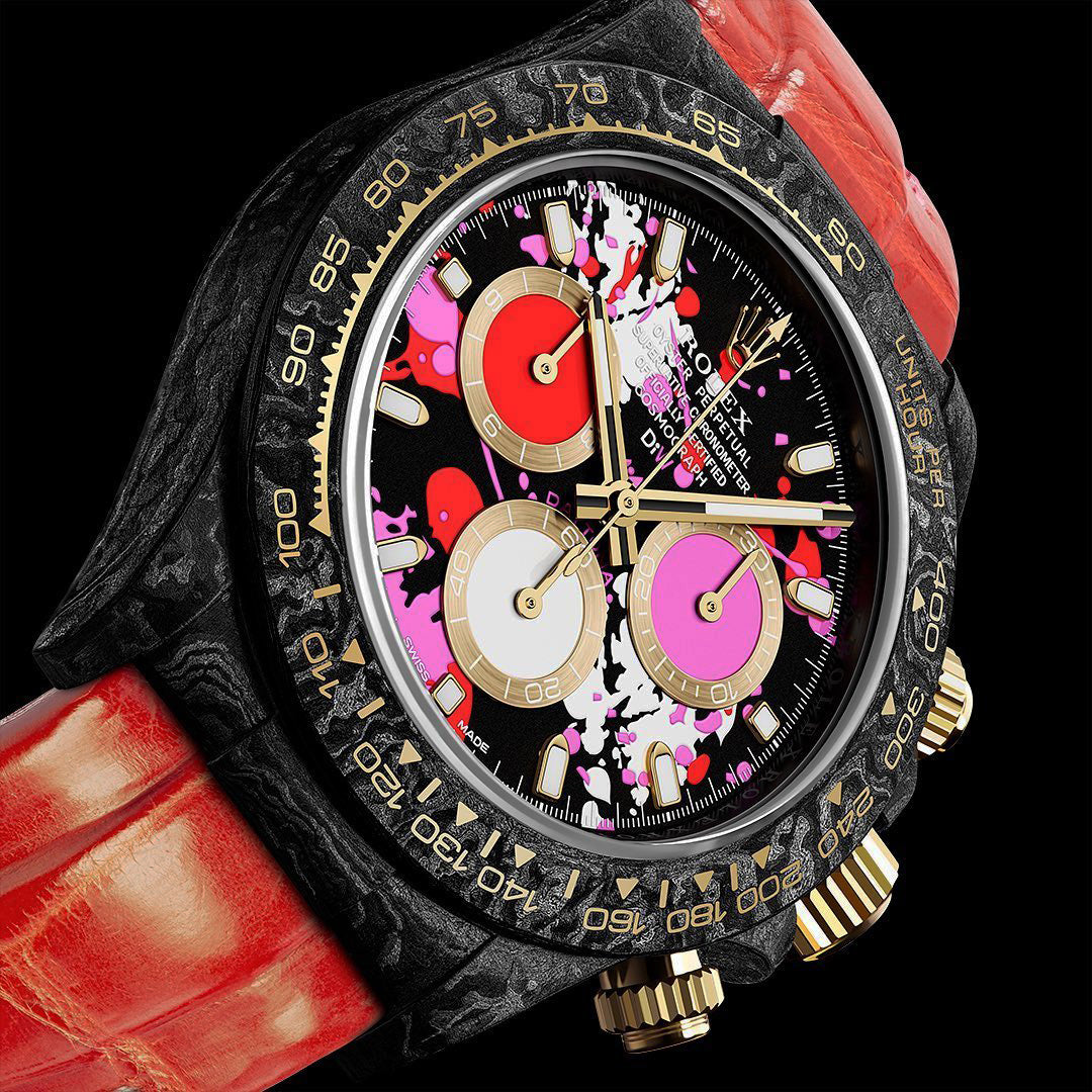 NTPT Carbon Rolex DiW Daytona MOTLEY RED 勞力士 地通拿 DiW | WORLDTIMER