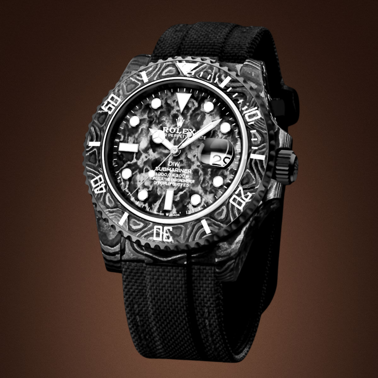 Buy DiW Rolex Submariner ALL CARBON BLACK Online | WORLDTIMER